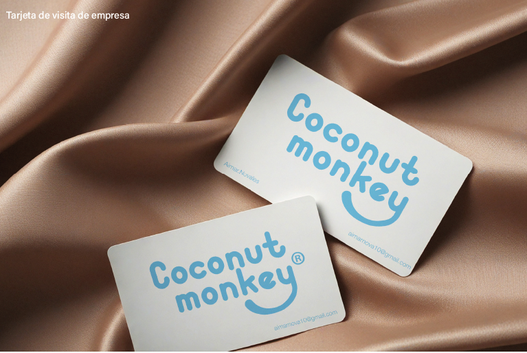 Mockup de tarjeta, Coconut Monckey.